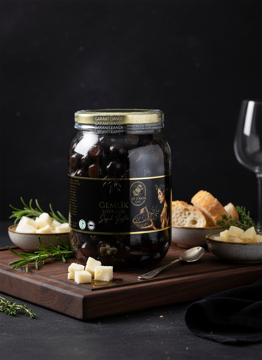 Gemlik Mega Siyah Zeytin – 1 kg
