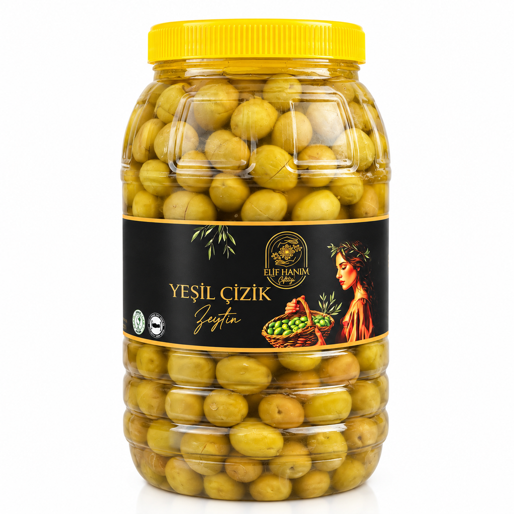 Gemlik Yeşil Çizik Zeytin Net 2 kg