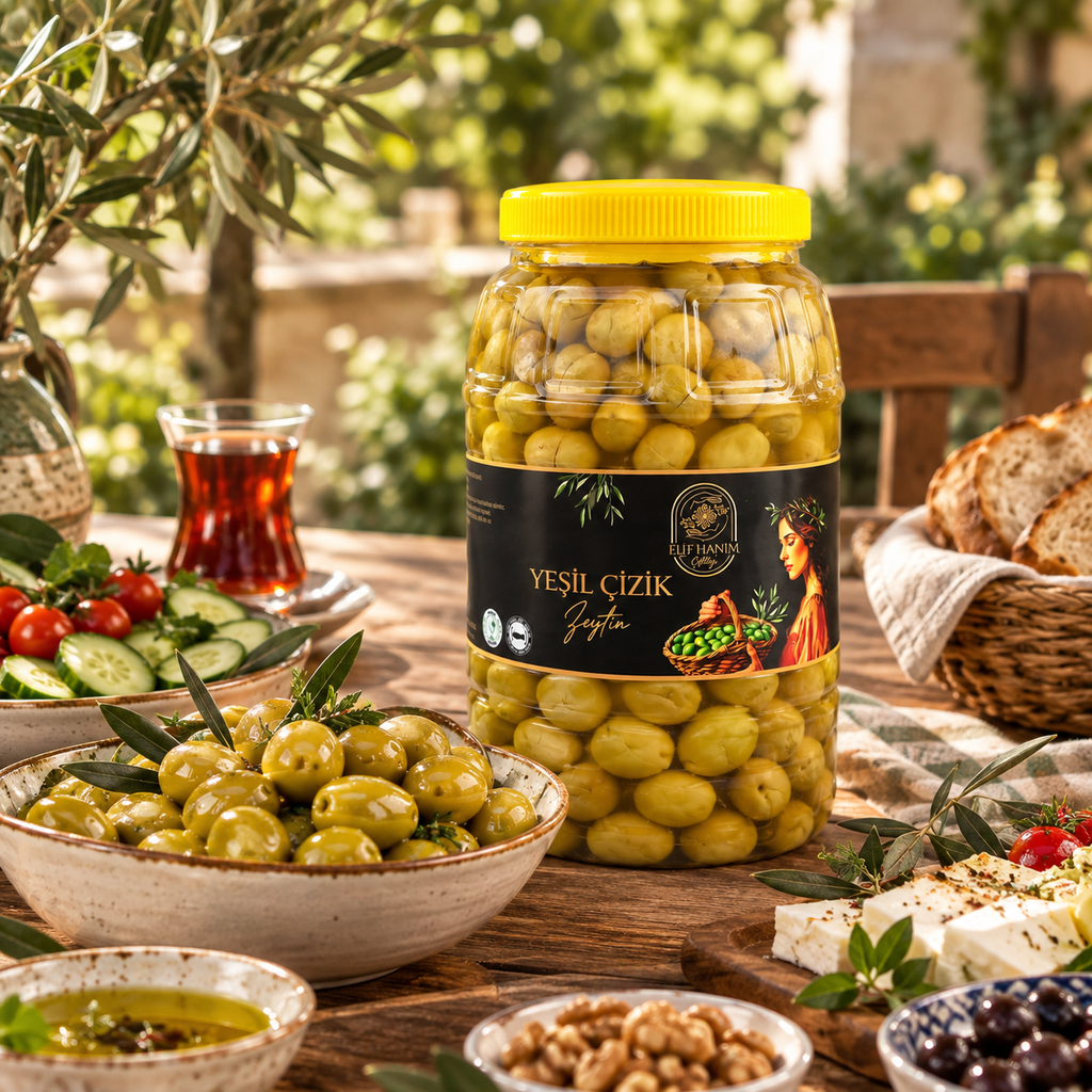 Gemlik Yeşil Çizik Zeytin Net 2 kg